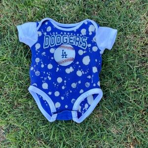 Blue and white Dodger baby onesie size 3-6M
